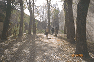 [An unpaved pathway near Red Square]